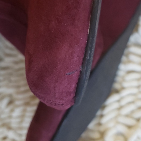 Anne Klein Wine Booties 8.5 Wedge - Picture 4 of 7